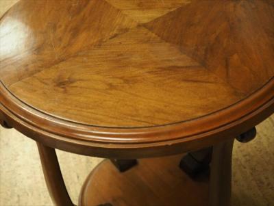 Paul Follot Style of Paul Follot center side table in French walnut