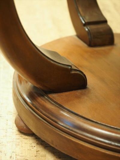 Paul Follot Style of Paul Follot center side table in French walnut