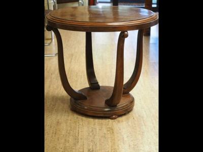 Paul Follot Style of Paul Follot center side table in French walnut