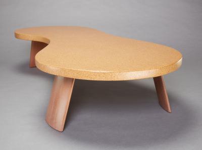 Paul Frankl Bigfoot Cork and Mahogany Coffee Table Original Size