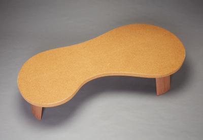 Paul Frankl Bigfoot Cork and Mahogany Coffee Table Original Size