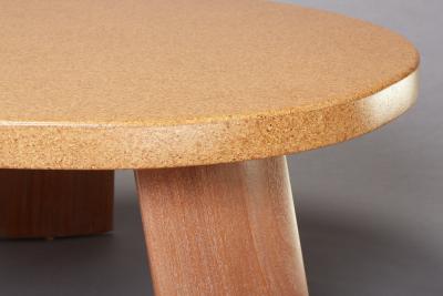 Paul Frankl Bigfoot Cork and Mahogany Coffee Table Original Size