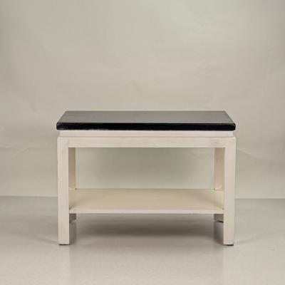 Paul Frankl Chic Black and White Modernist Side Table by Paul Frankl