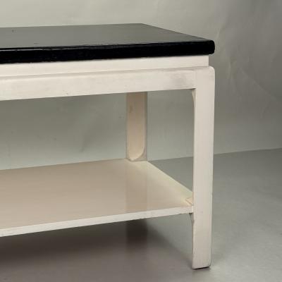 Paul Frankl Chic Black and White Modernist Side Table by Paul Frankl