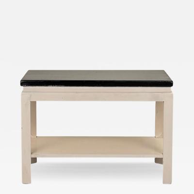 Paul Frankl Chic Black and White Modernist Side Table by Paul Frankl