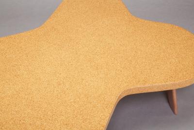 Paul Frankl Cloud Cork and Mahogany Coffee Table