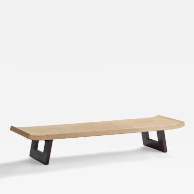 Paul Frankl Coffee Table with Cork and Mahogany USA 1950s