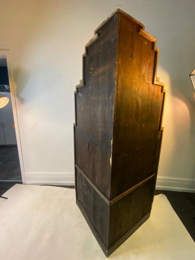 Paul Frankl EXCEPTIONAL ART DECO SKYSCRAPER CORNER CABINET IN THE MANNER OF PAUL FRANKL