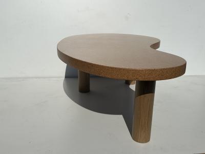 Paul Frankl Kidney Shaped Cork and Oak Coffee Table