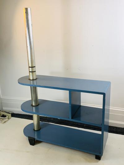 Paul Frankl MODERNIST ART DECO TRIPLE TIER SHELVES TABLE