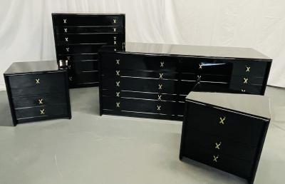 Paul Frankl Mid Century Modern Ebony Bedroom Set John Stuart Refinished