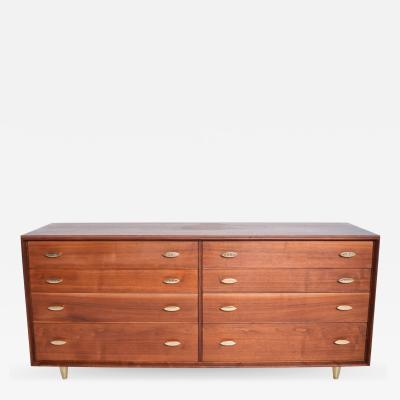 Paul Frankl Mid Century Modern Walnut Double Dresser By Paul