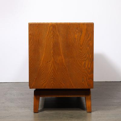 Paul Frankl Mid Century Paul Frankl Cerused Oak Chest of Drawers X Form Brass Pulls