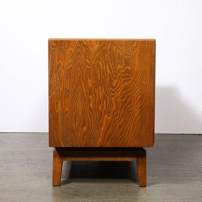 Paul Frankl Mid Century Paul Frankl Cerused Oak Chest of Drawers X Form Brass Pulls