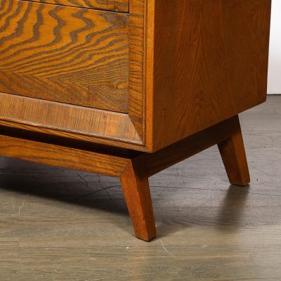 Paul Frankl Mid Century Paul Frankl Cerused Oak Chest of Drawers X Form Brass Pulls
