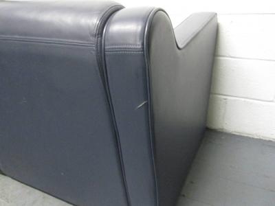 Paul Frankl Pair Leather Speed Lounge Chairs in the Manner of Paul Frankl