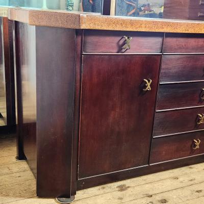 Paul Frankl Paul Frankel 72 Cork Top Sideboard Johnson Furniture 1950s