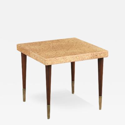 Paul Frankl Paul Frankl Cork Top Side Table for Johnson Furniture