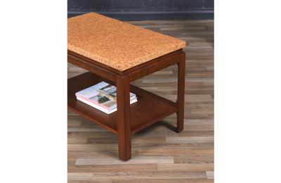 Paul Frankl Paul Frankl Cork Top Two Tier Side Table for Johnson Furniture