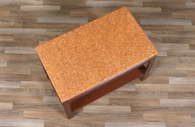 Paul Frankl Paul Frankl Cork Top Two Tier Side Table for Johnson Furniture