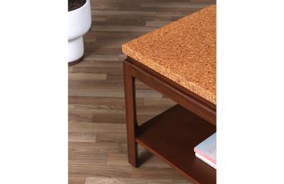 Paul Frankl Paul Frankl Cork Top Two Tier Side Table for Johnson Furniture