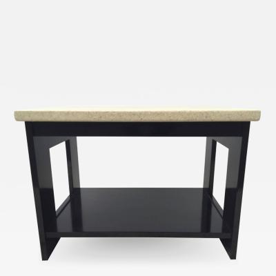 Paul Frankl Paul Frankl Lacquered Cork Top Dark Mahogany Table