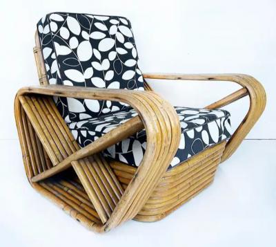 Paul Frankl Paul Frankl Pretzel Six Strand Club Chairs with Ottomans Set of 4