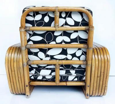 Paul Frankl Paul Frankl Pretzel Six Strand Club Chairs with Ottomans Set of 4