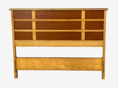 Paul Frankl Rare Twin Headboards Mahogany Rock Maple USA 1950s