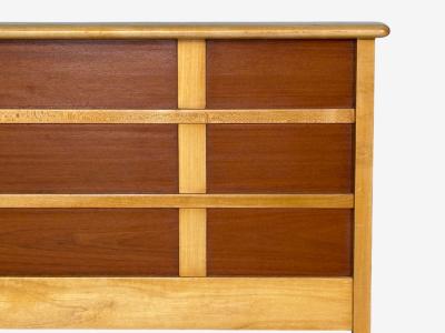 Paul Frankl Rare Twin Headboards Mahogany Rock Maple USA 1950s