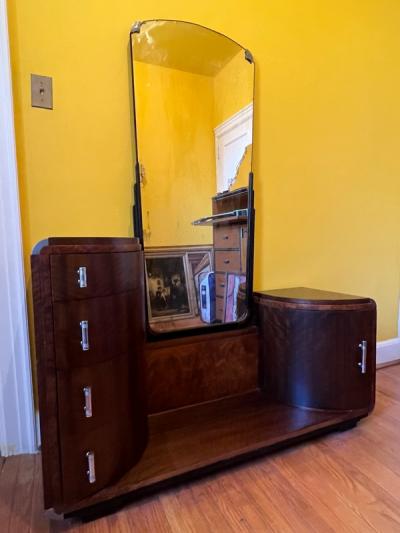 Paul Frankl SKYSCRAPER ART DECO VANITY WITH MIRROR