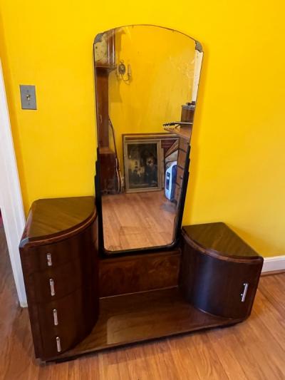 Paul Frankl SKYSCRAPER ART DECO VANITY WITH MIRROR