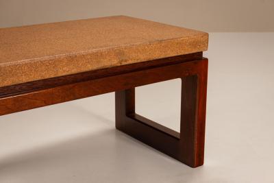 Paul Frankl Set of Two Stools by Paul Frankl in Cork and Wood for Johnson The United States