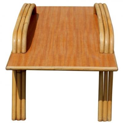 Paul Frankl Style Tropitan Bamboo Coffee Table