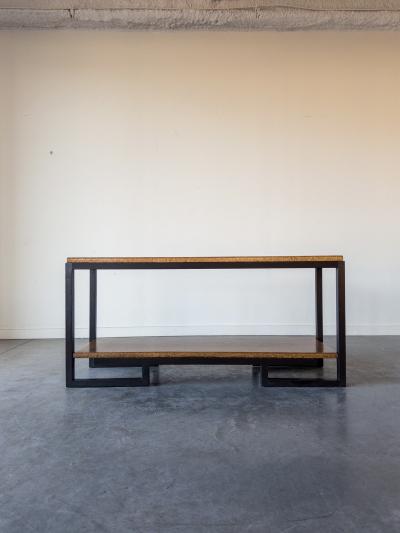 Paul Frankl Two tier console table by Paul T Frankl for Johnson Furniture Company