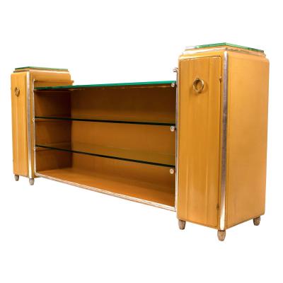 Paul Franklin Rare Paul T Frankl Art Deco Lacquered and Silvered Skyscraper Sideboard c 1928