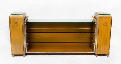 Paul Franklin Rare Paul T Frankl Art Deco Lacquered and Silvered Skyscraper Sideboard c 1928
