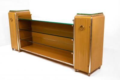 Paul Franklin Rare Paul T Frankl Art Deco Lacquered and Silvered Skyscraper Sideboard c 1928