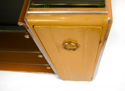 Paul Franklin Rare Paul T Frankl Art Deco Lacquered and Silvered Skyscraper Sideboard c 1928