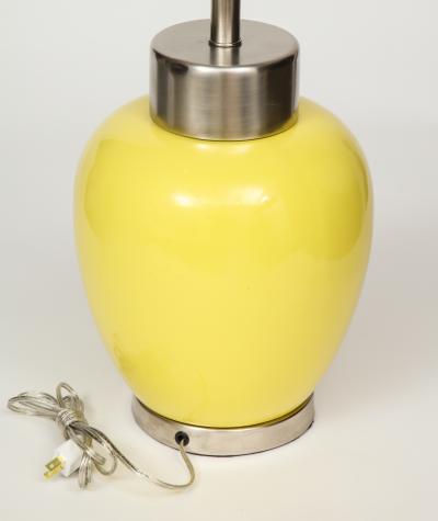 Paul Hanson Paul Hanson Lemon Yellow Porcelain Lamps