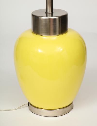 Paul Hanson Paul Hanson Lemon Yellow Porcelain Lamps