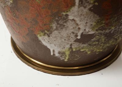 Paul Hanson Paul Hanson Mottled Glazed Ceramic Lamps