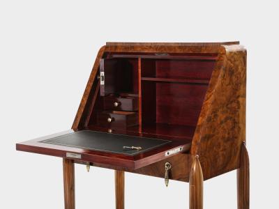 Paul Iribe Paul Iribe attr amboyna burl cabinet secretary desk circa 1920