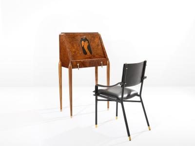 Paul Iribe Paul Iribe attr amboyna burl cabinet secretary desk circa 1920