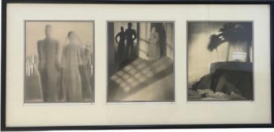 Paul Iribe Rose et Noir Commentary on Social Drinking Triple Triptych by Paul Iribe