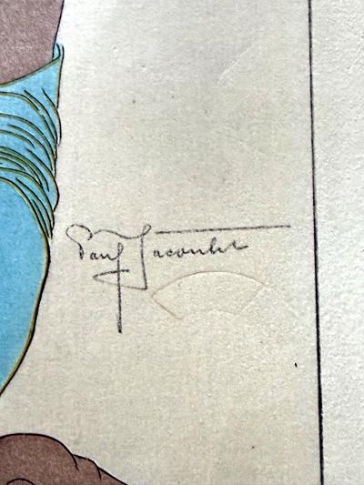 Paul Jacoulet Editioned Woodblock Print Jeune Fille de Saipan by Paul Jacoulet