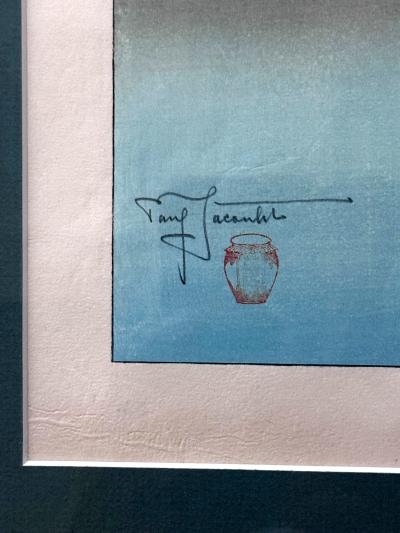 Paul Jacoulet Framed Woodblock Print Apres La Pluie Tarang Yap by Paul Jacoulet