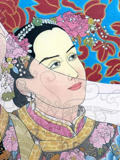 Paul Jacoulet Framed Woodblock Print Les Perles by Paul Jacoulet