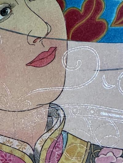 Paul Jacoulet Framed Woodblock Print Les Perles by Paul Jacoulet