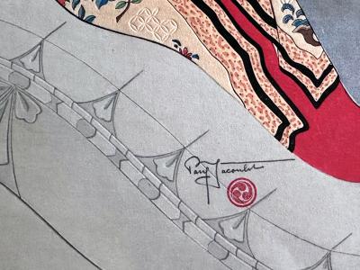 Paul Jacoulet Japanese Woodblock Print Fumees de Santal by Paul Jacoulet